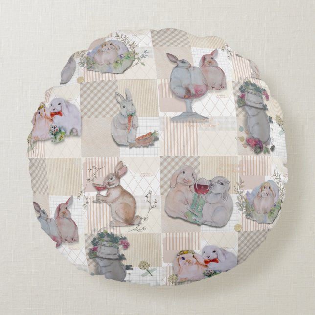 Pipa & Marlow Theme  Round Cushion (Front)