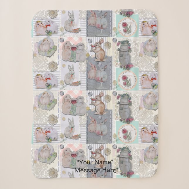Pipa & Marlow Theme  Sherpa Blanket (Front)