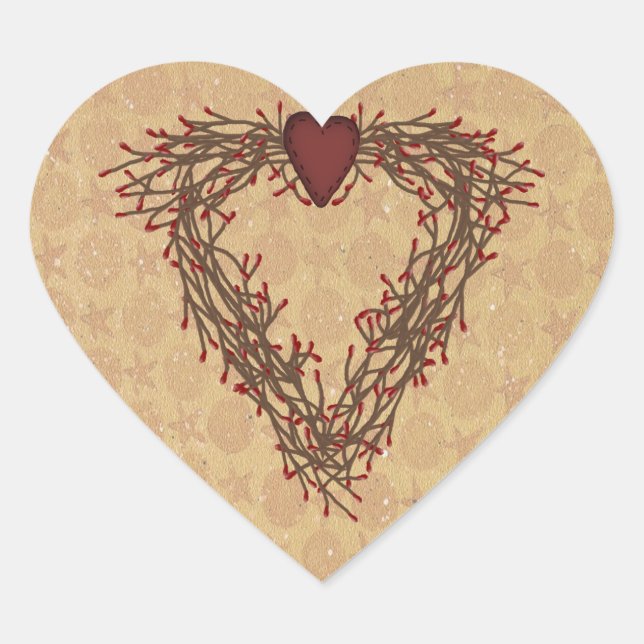 Pipberry Heart Wreath Sticker (Front)