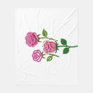 Pipe Cleaner Flower Fleece Blanket