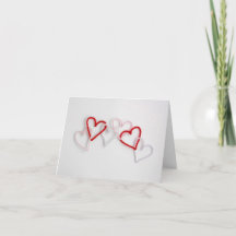 Pipe cleaner Hearts Valentine's Day card