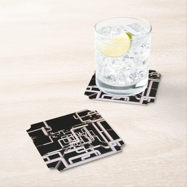 Pipe Design Paper Coaster (Insitu)