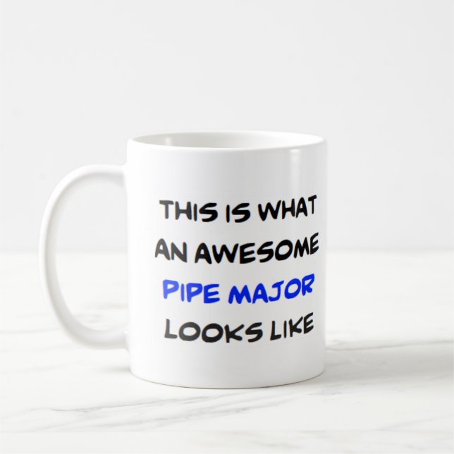 pipe major, awesome coffee mug (Left)