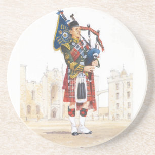 Pipe Major, Royal Scots Guards Coaster
