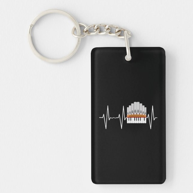 Pipe Organ Church Organist Orchestra Donor Key Ring (Front)