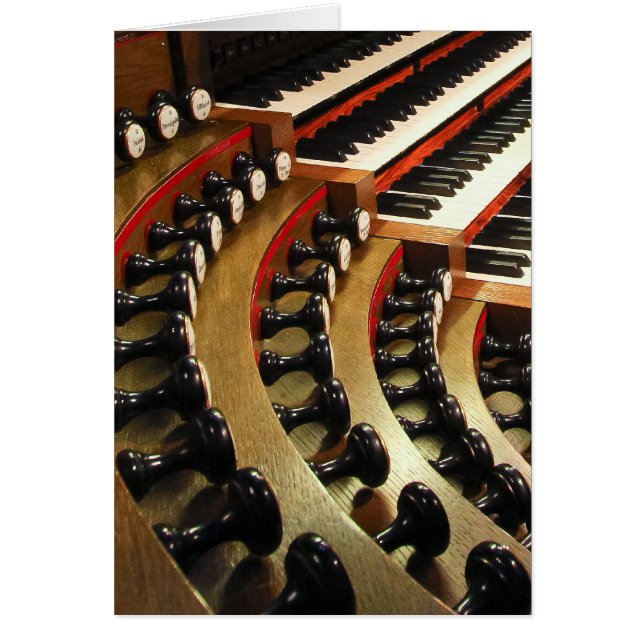 Pipe organ console, Wiesbaden (Front)
