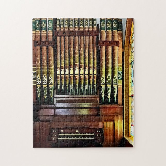 Pipe Organ In Church Jigsaw Puzzle (Vertical)