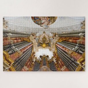 Pipe organ in Weingarten Basilica,, Germany Jigsaw Puzzle