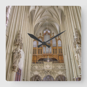 Pipe Organ Maria Am Gestade Square Wall Clock