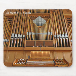 Pipe organ mousepad - St Stephen's, Seattle