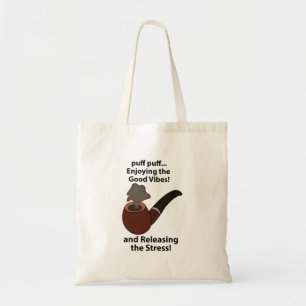 Pipe Smoking Enjoying The Good Vibes Pipe Smoking Tote Bag