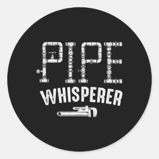 Pipe Whisperer Water Pipe Master Plumber Classic Round Sticker