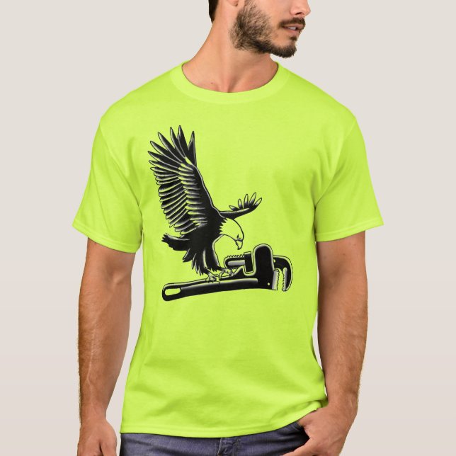 Pipe wrench eagle T-Shirt (Front)