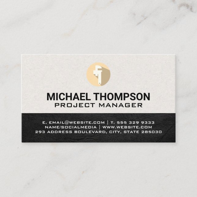 Pipe Wrench Icon Business Card (Front)