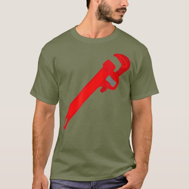Pipe Wrench Plumber Tool T-Shirt (Front)