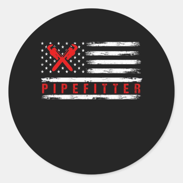 Pipefitter Gifts Funny Plumber Classic Round Sticker (Front)