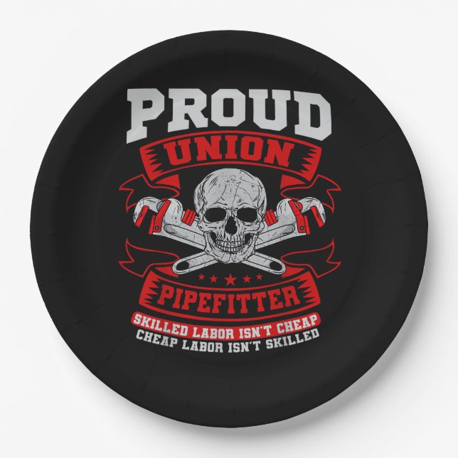Pipefitter Steamfitter Plumber - Skilled Labour Is Paper Plate (Front)