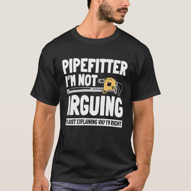 Pipefitter Steamfitter Plumber Tradesman Piping Sy T-Shirt (Front)