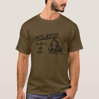 Pipelayer w/girl sitting on pipe T-Shirt