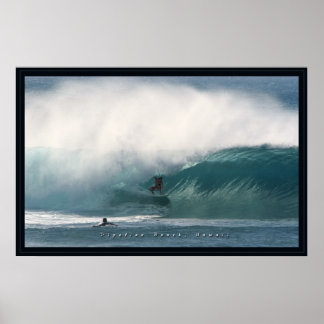 Pipeline Beach Surfer Poster