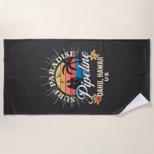 Pipeline Oahu Hawaii Beach for Surfer T-Shirt Towel