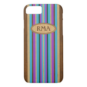 Pipeline Surfboard Hawaiian Monogram Striped iPhone 8/7 Case