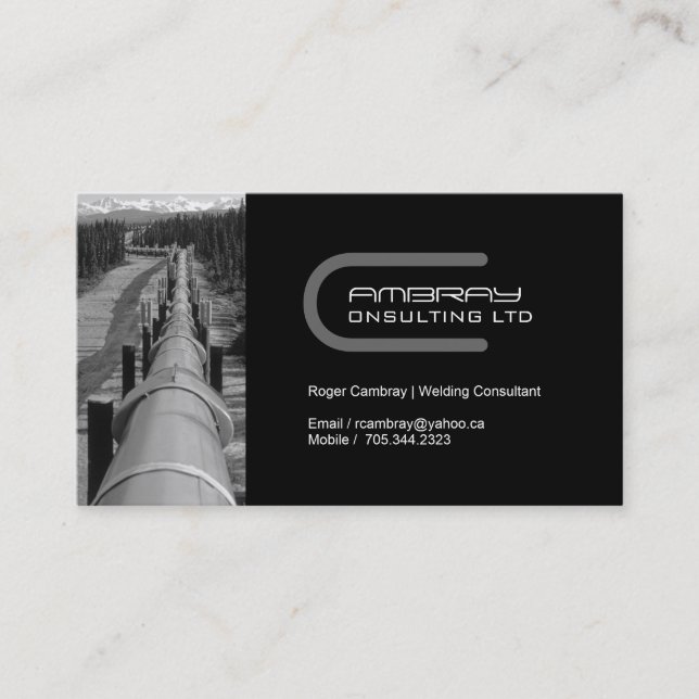 Pipeline Welder Business Card (Front)