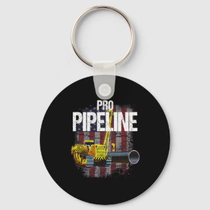 Pipeline Welders Usa Flag Side Boom Pipe Trump Gif Key Ring