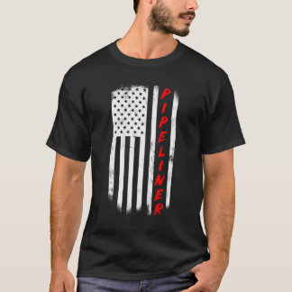Pipeliner American Flag Hoodie For Welding Welder T-Shirt
