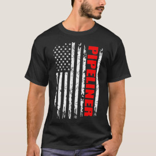Pipeliner USA Flag Proud Professions Gift Premium  T-Shirt