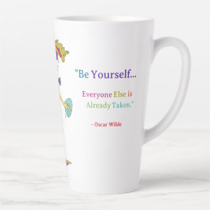 'Piper' - "Be Yourself" (O. Wilde) Latte Mug Rev. 