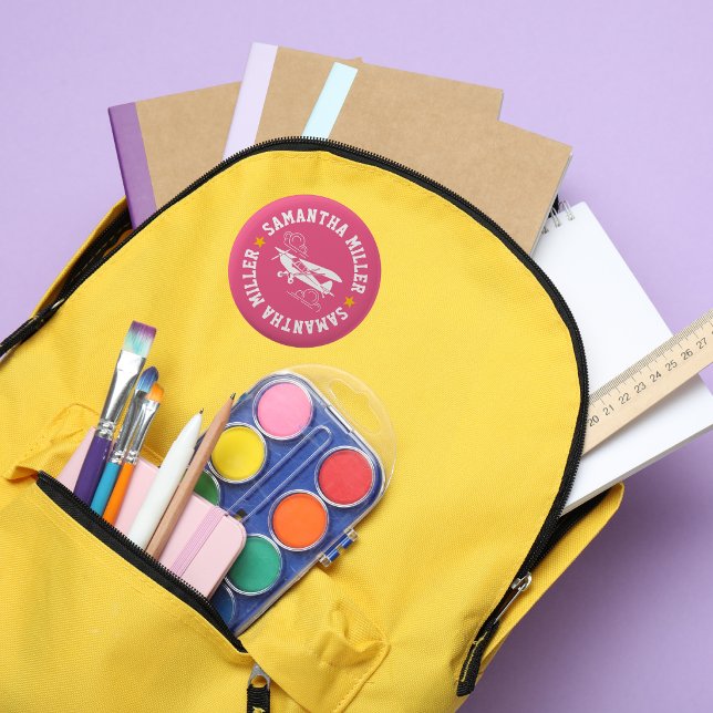 Piper Cub Airplane Not Your Co-Pilot Pink Custom 6 Cm Round Badge (Creator Uploaded)