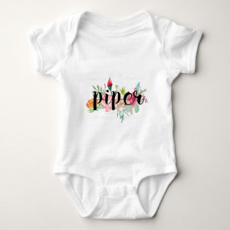 Piper Floral Personalised Baby Bodysuit
