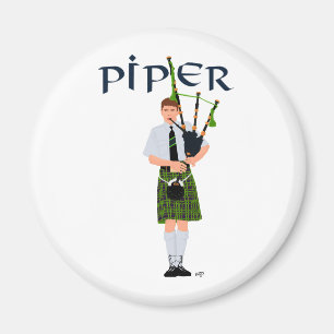 PIPER Green Plaid Magnet