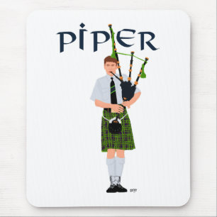 PIPER Green Plaid Mouse Pad