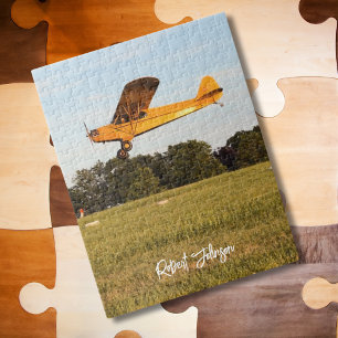 Piper J3 Airplane Photo,Game Night,Personalized Jigsaw Puzzle