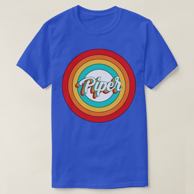 Piper Name Shirt Vintage Piper Circle (Design Front)