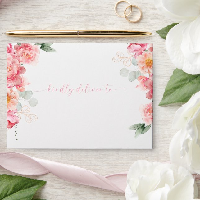 Piper Peony Floral  Envelope (Wedding)