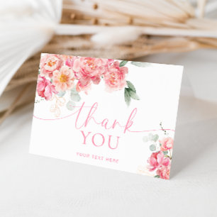 Piper Peony Floral Folded Thank You Card