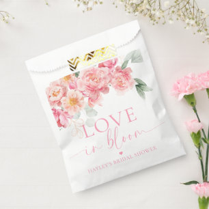 Piper Peony Floral Love In Bloom Bridal Shower Favour Bag