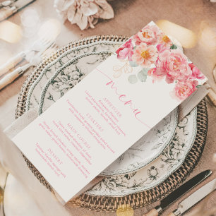 Piper Peony Floral Menu & Thank You