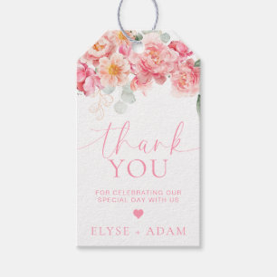 Piper Peony Floral Thank You Favour Gift Tags