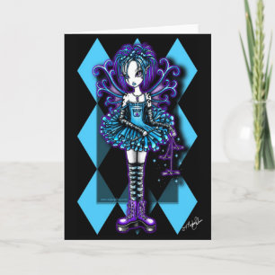 "Piper" Teal Dragonfly Fae Greeting Card