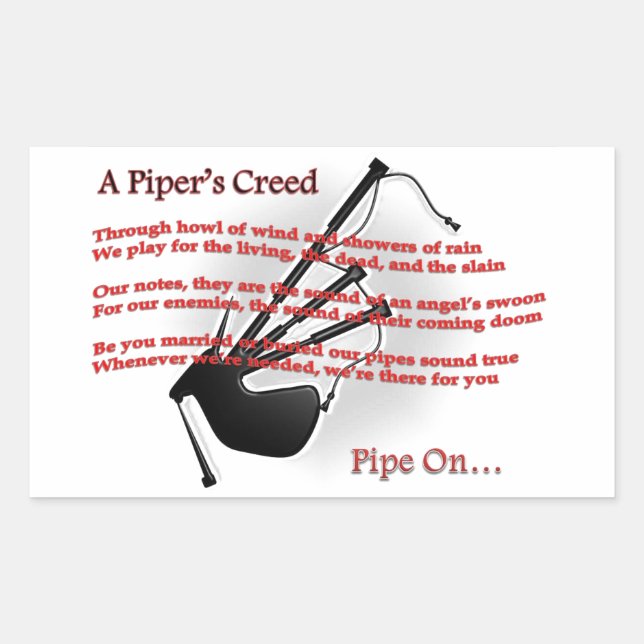 Piper's Creed Rectangular Sticker (Front)