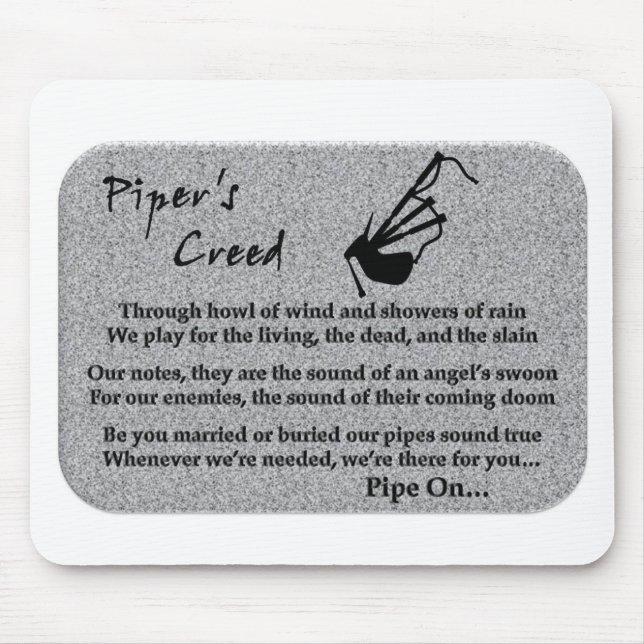 Piper's Creed (Stone) Mouse Pad (Front)