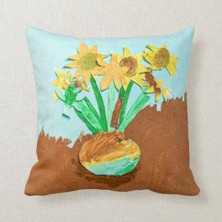 Piper's VanGogh inspired sunflowers Throw Pillow