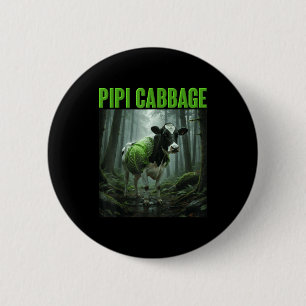 Pipi cabbage italian brainrot green vegetable cow 6 cm round badge