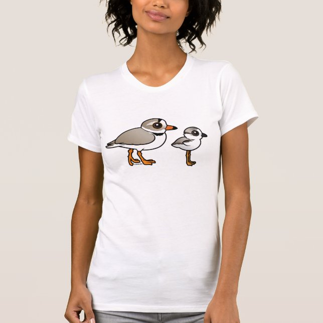 Piping Plover with chick T-Shirt (Front)