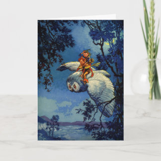 Pipkin the Elf Vintage Childrens Book Fantasy Art Holiday Card