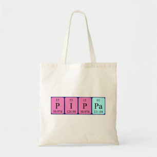 Pippa periodic table name tote bag